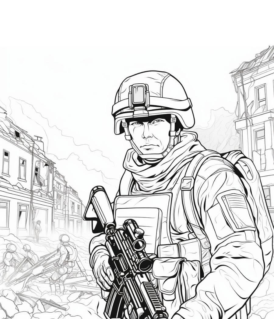 Basic swat police coloring page