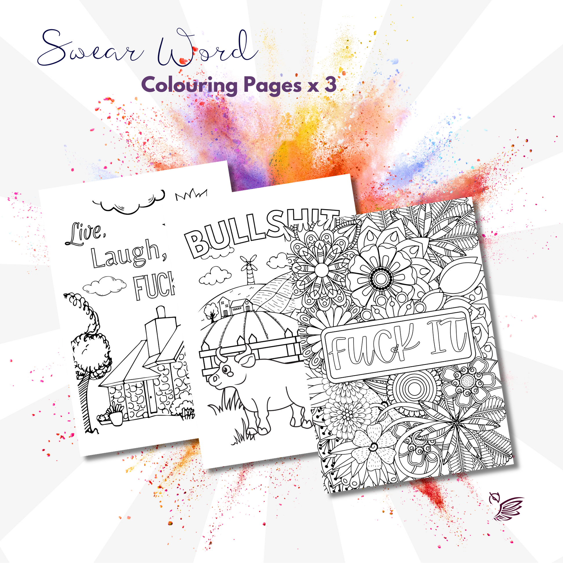 Swear word colouring book pages for adults pdf swearing inappropriate gifts â owl really