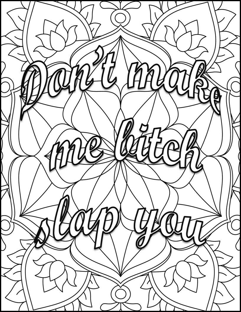 Swear word coloring book for adults pages adult coloring book