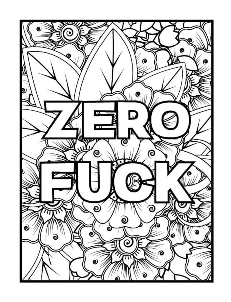 Adult swear word printable coloring pages digital