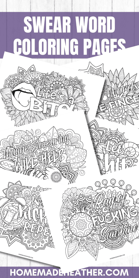 Free adult swear word coloring pages homemade heather