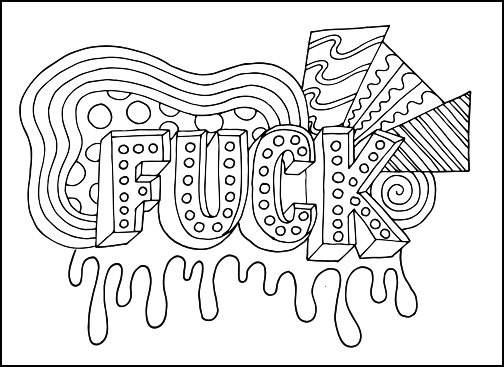 Free printable coloring pages for adults with swear words