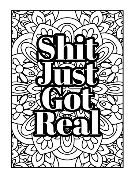 Free printable coloring pages for adults with swear words