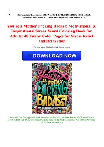 Youre a mother fcking badass motivational inspirational swear word coloring book for adults by luccalayla