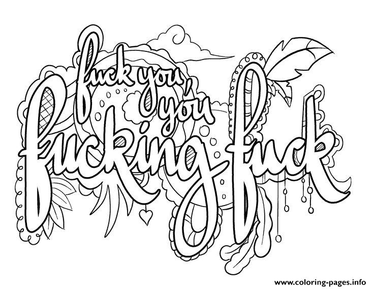 Swear word coloring pages