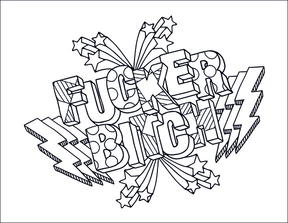 Free printable coloring pages for adults with swear words