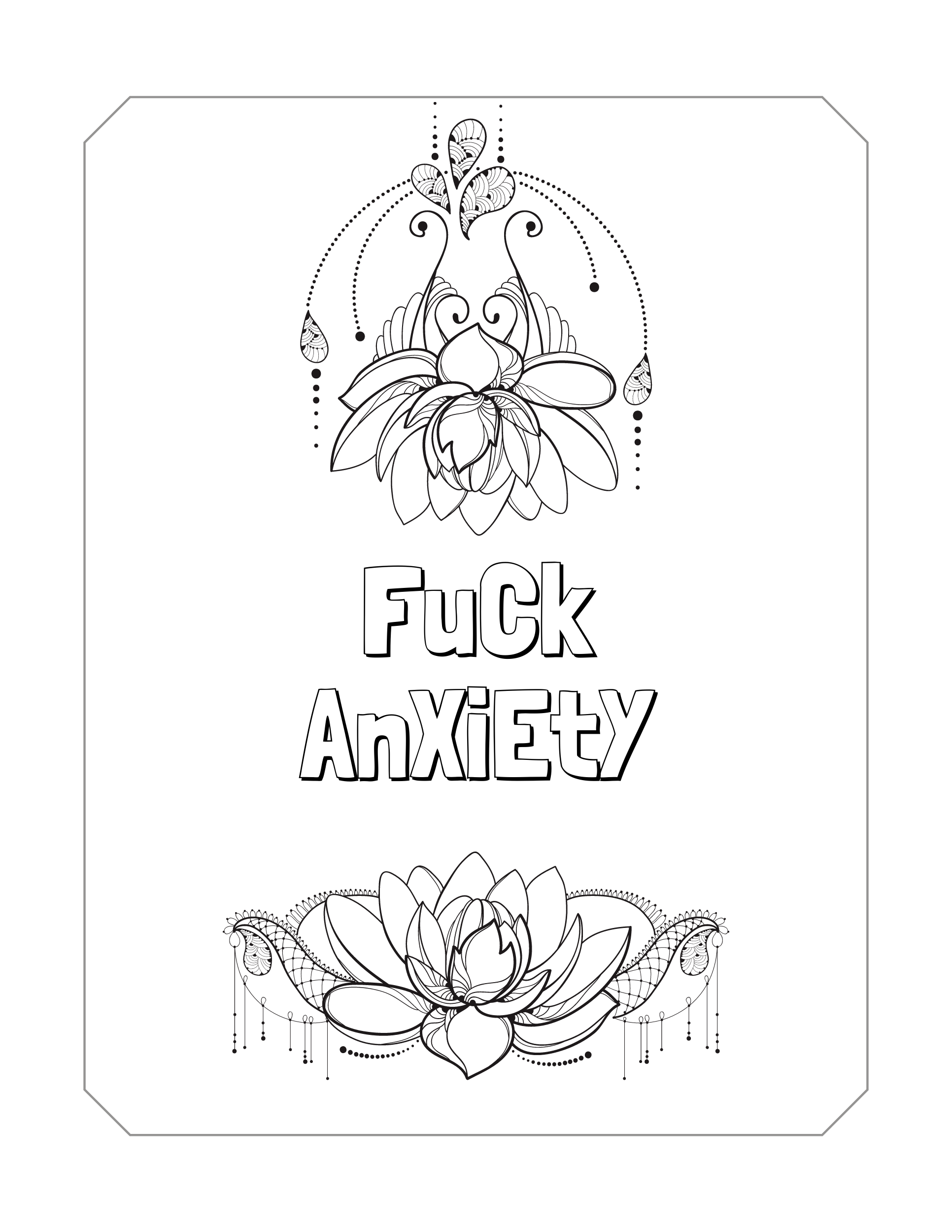 Printable motivational swear word coloring pages for adults funny swe