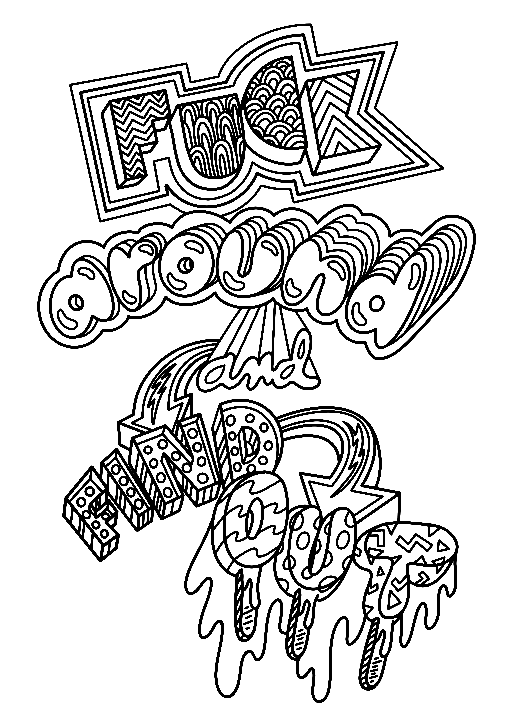 Swear word coloring pages printable for free download