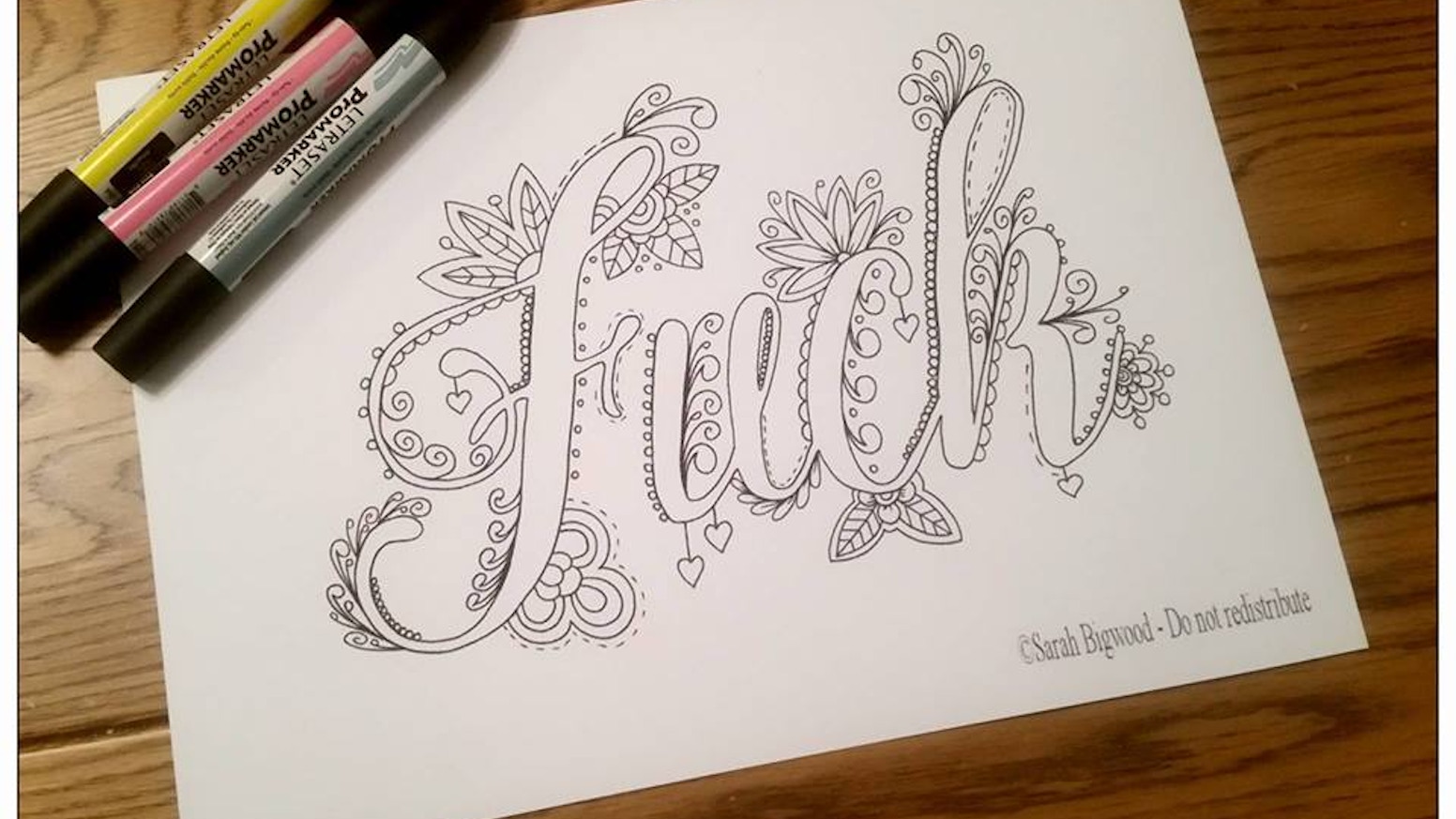 Sweary colouring book by sarah â