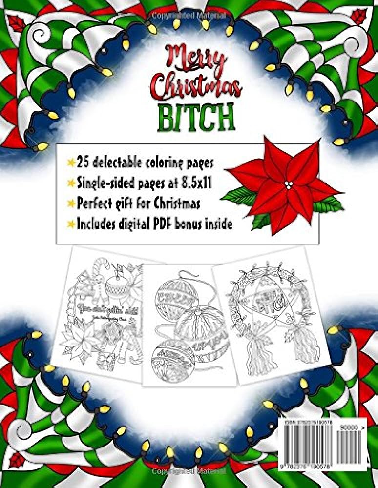 Merry christmas btch swear word coloring book fleming alex books