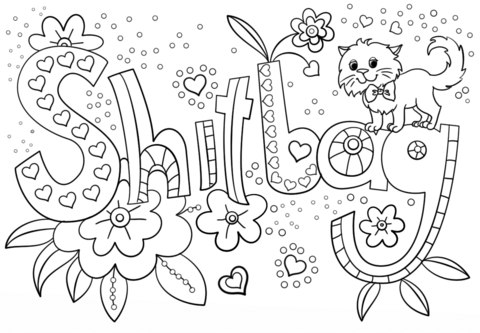 Shitbag coloring page free printable coloring pages