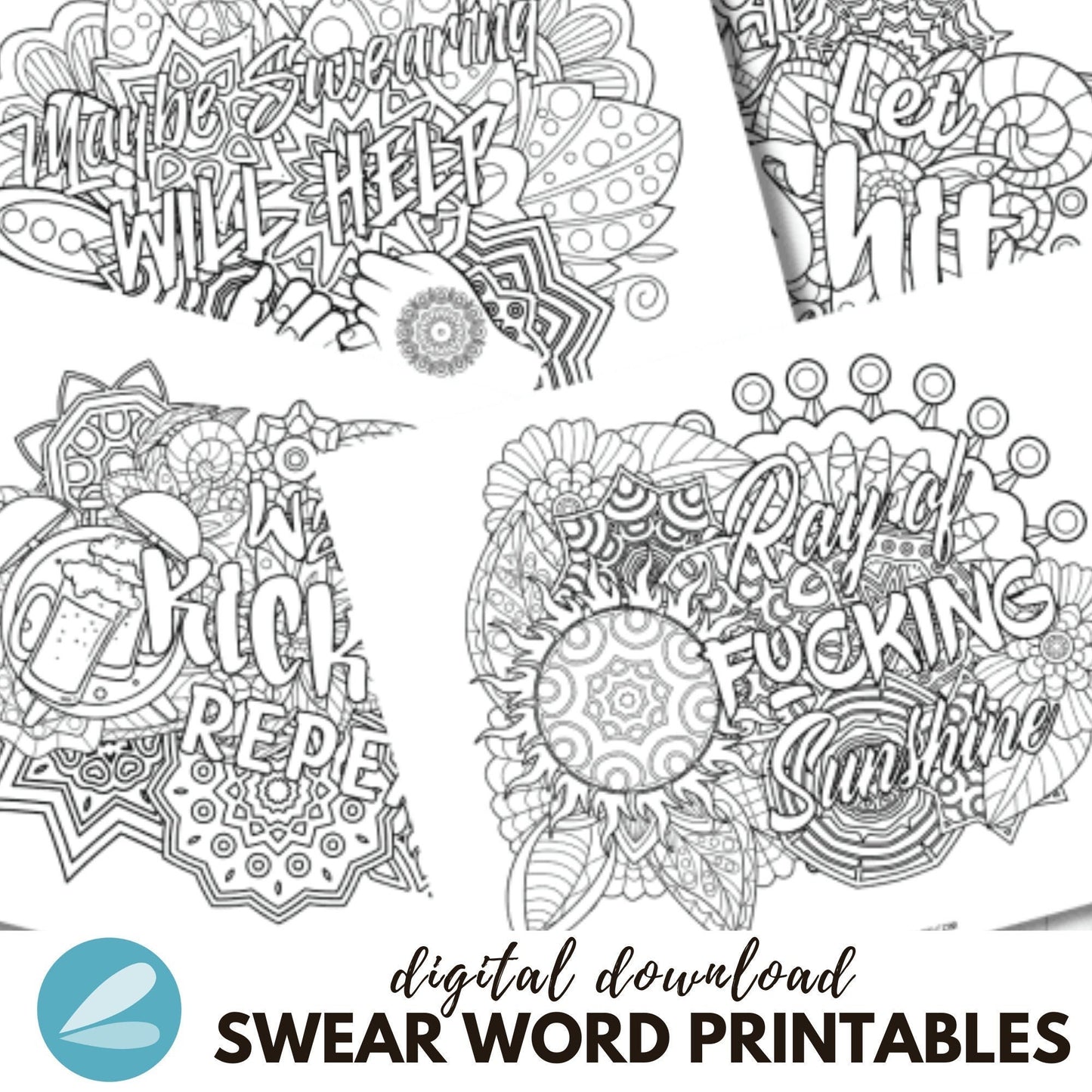 Swearing printable coloring pages