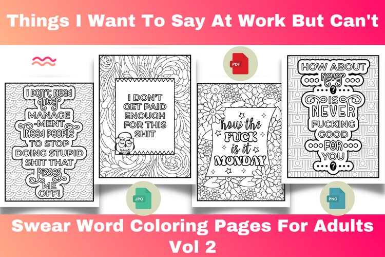 Swear word coloring pages for adults