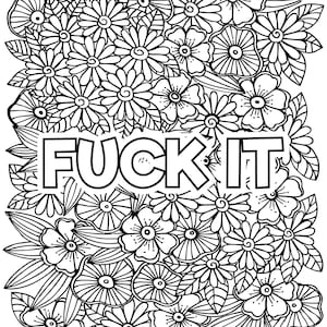 Adult swear word coloring pages adult coloring book with swear words download pdf printable print at home instant download