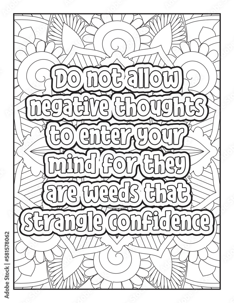 Vektorovã grafika â affirmative quotes coloring page positive quotes coloring page motivational quotes coloring pages design inspirational words coloring book pages design motivational swear word motivationalâ ze sluåby