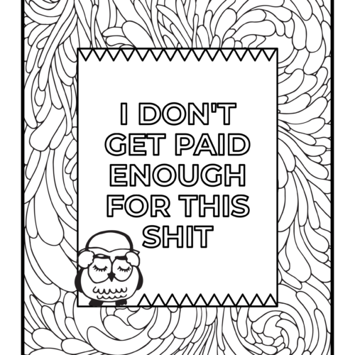 Relax and unwind with our swear words coloring pages