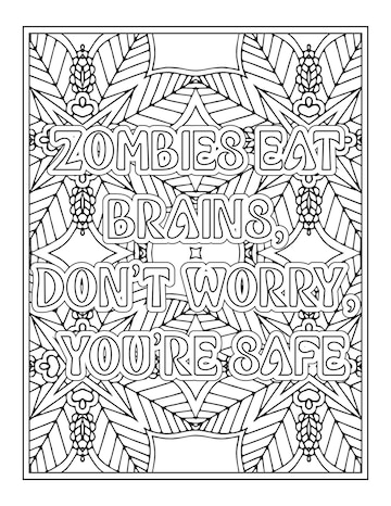 Premium vector swear word quotes coloring pages for coloring book