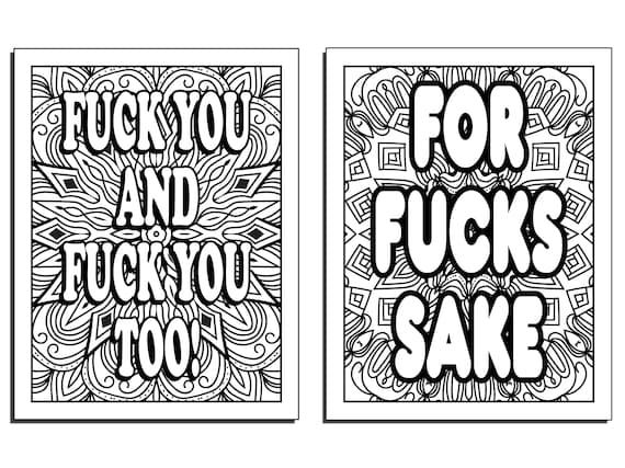 Color your cursing adult swear word coloring pages inappropriate and sarcastic