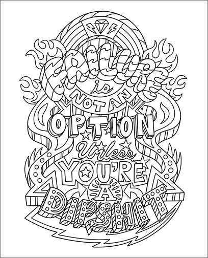 Free printable coloring pages for adults with swear words