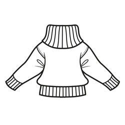 Sweater coloring page vector images over