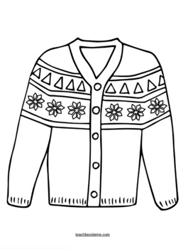 Christmas sweater coloring pages by karyn