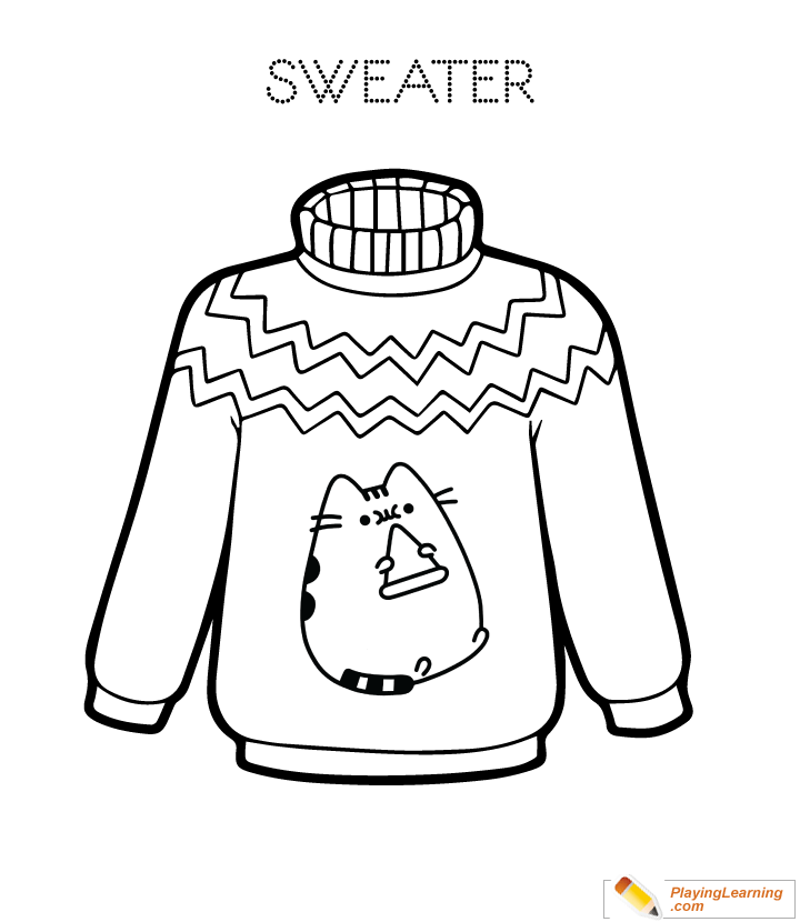 Warm clothes sweater coloring free warm clothes sweater coloring