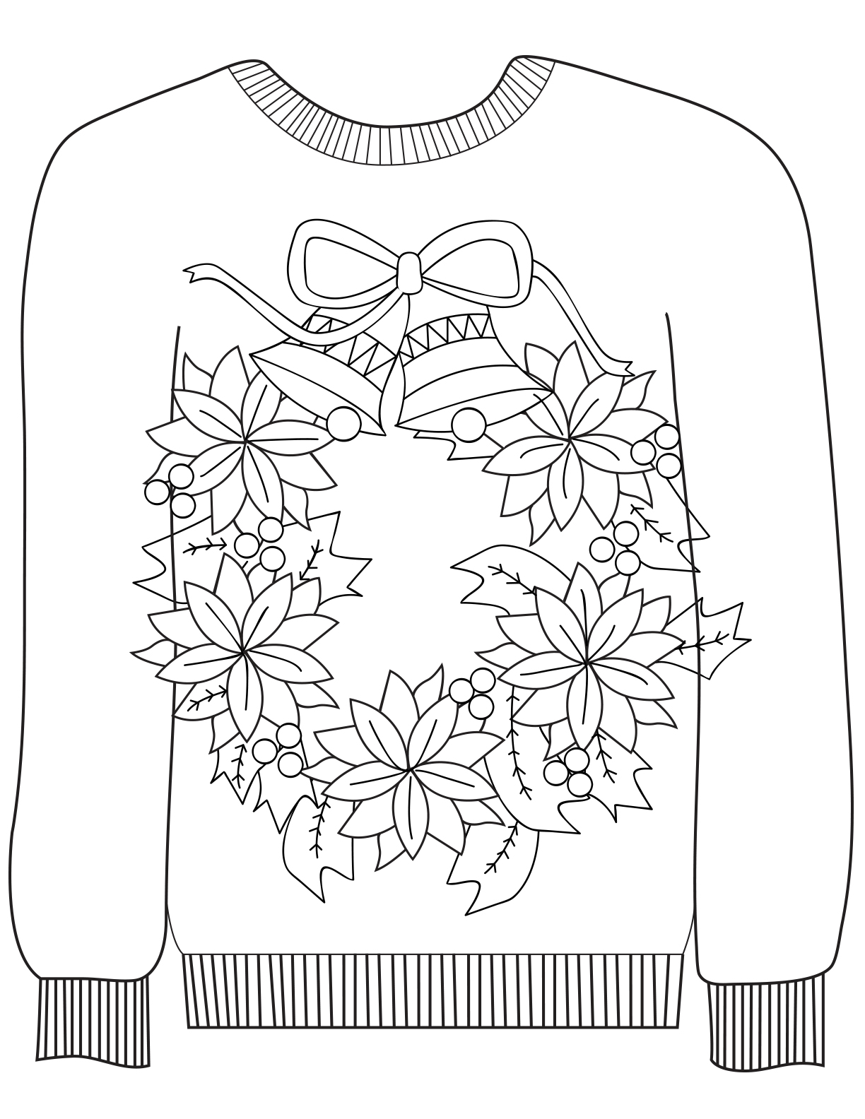 Ugly christmas sweater colouring pages mum in the madhouse