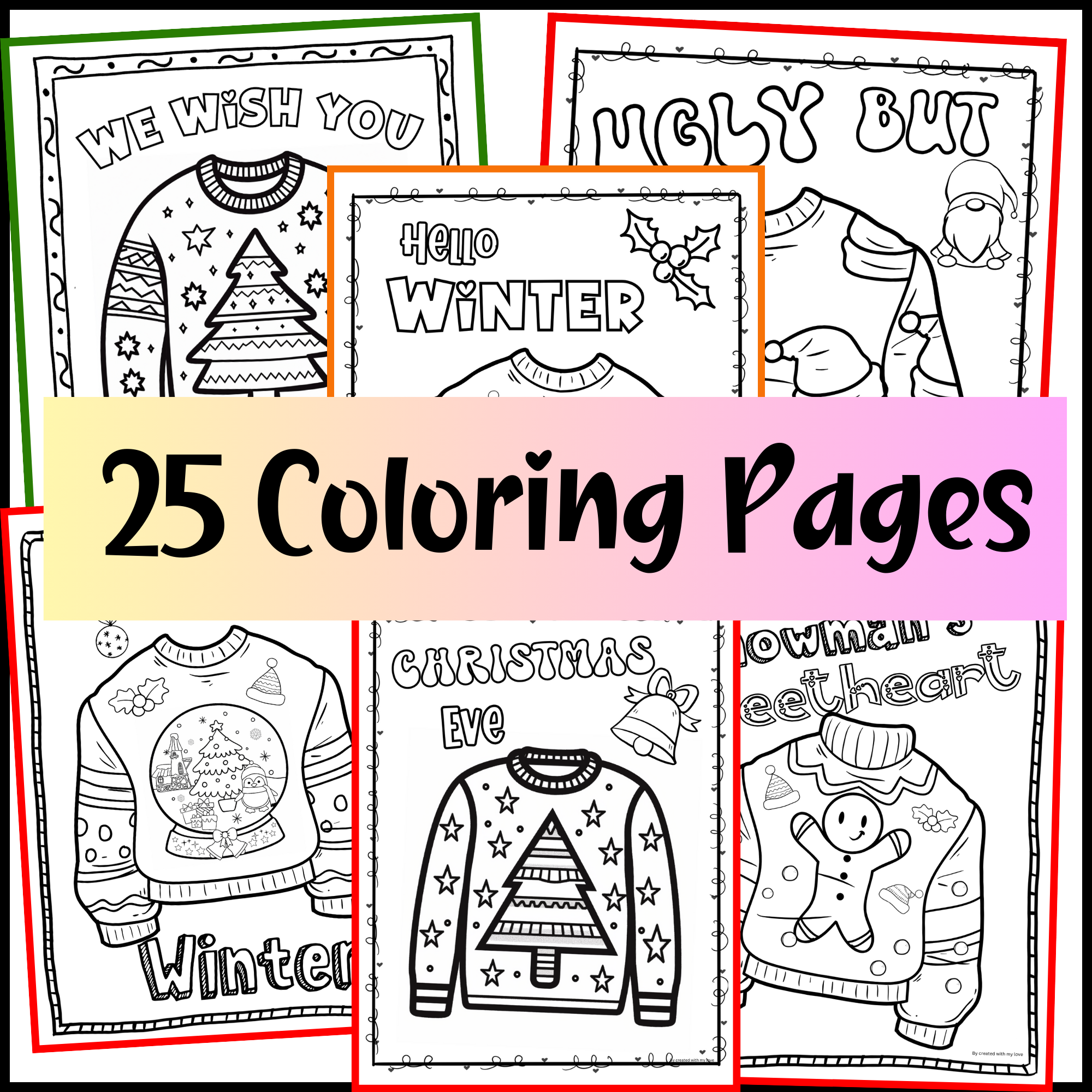 Christmas ugly sweater coloring pages winter activity morning work made by teachers