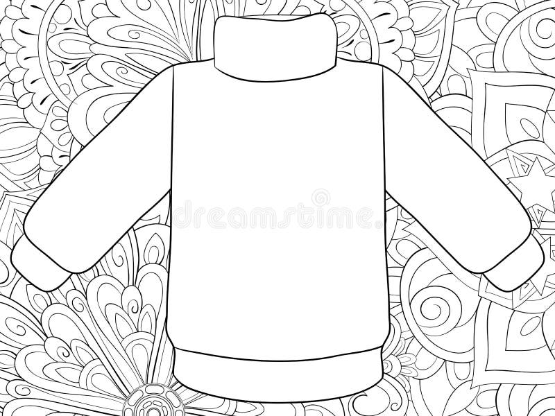 Coloring page sweater stock illustrations â coloring page sweater stock illustrations vectors clipart