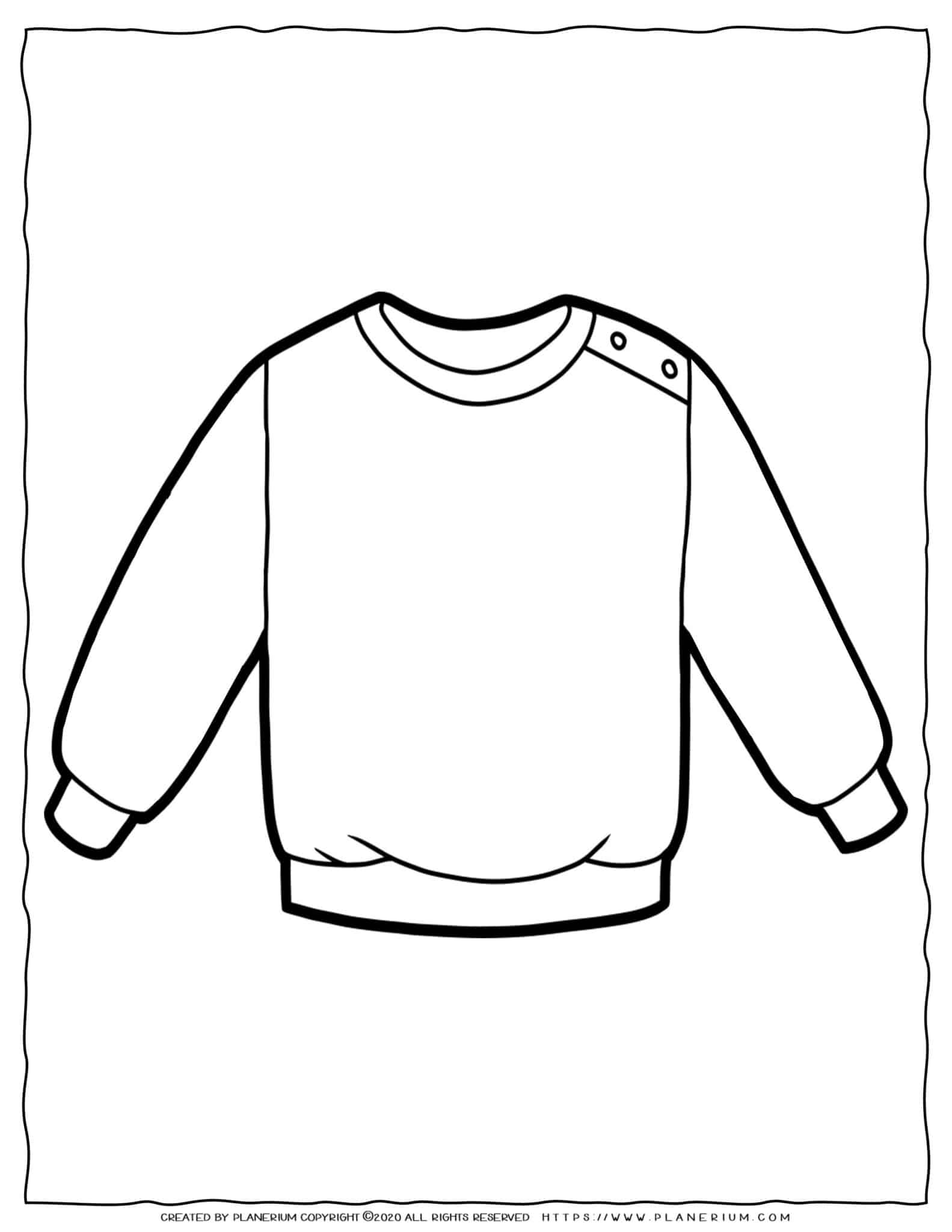 Clothes coloring page