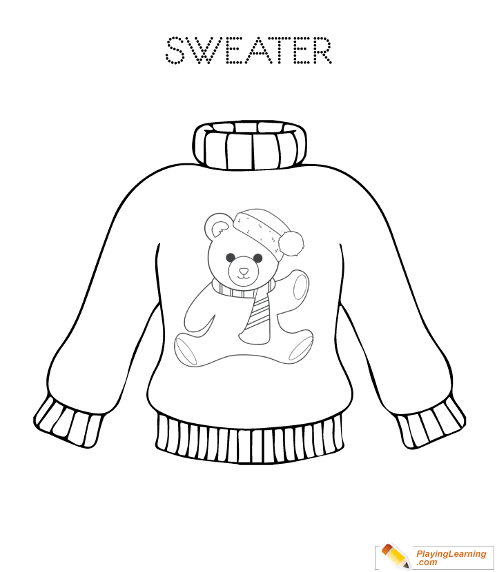 Warm clothes sweater coloring free warm clothes sweater coloring