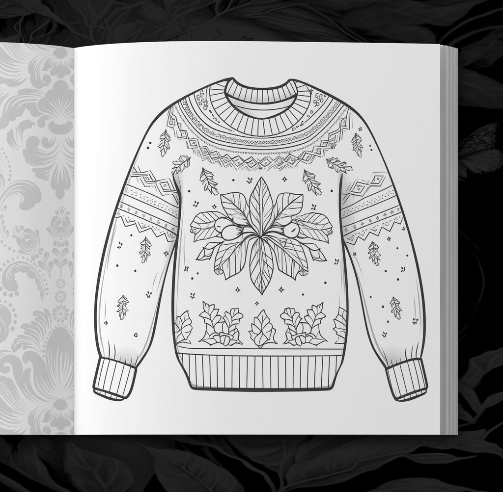 Christmas sweater coloring book for adults printbook â monsoon publishing usa