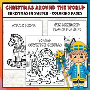 Christmas in sweden coloring page tpt