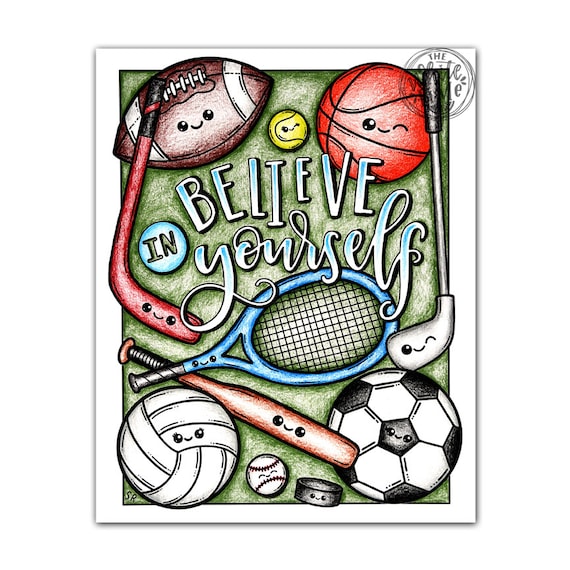 Sports coloring pages for adults printable kawaii sports coloring page coloring pages for kids printable kawaii cute coloring