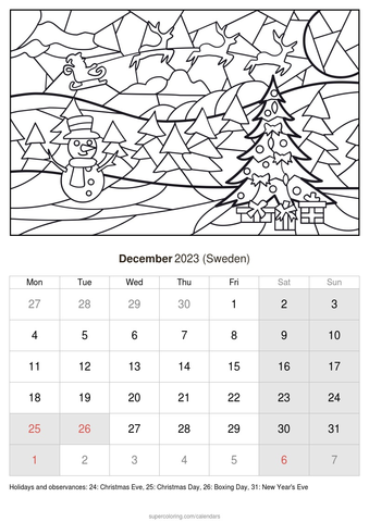 December calendar