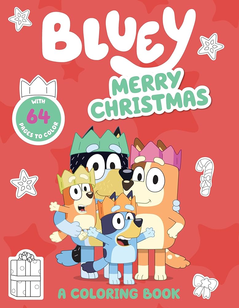 Bluey merry christmas a coloring book penguin young readers licenses books