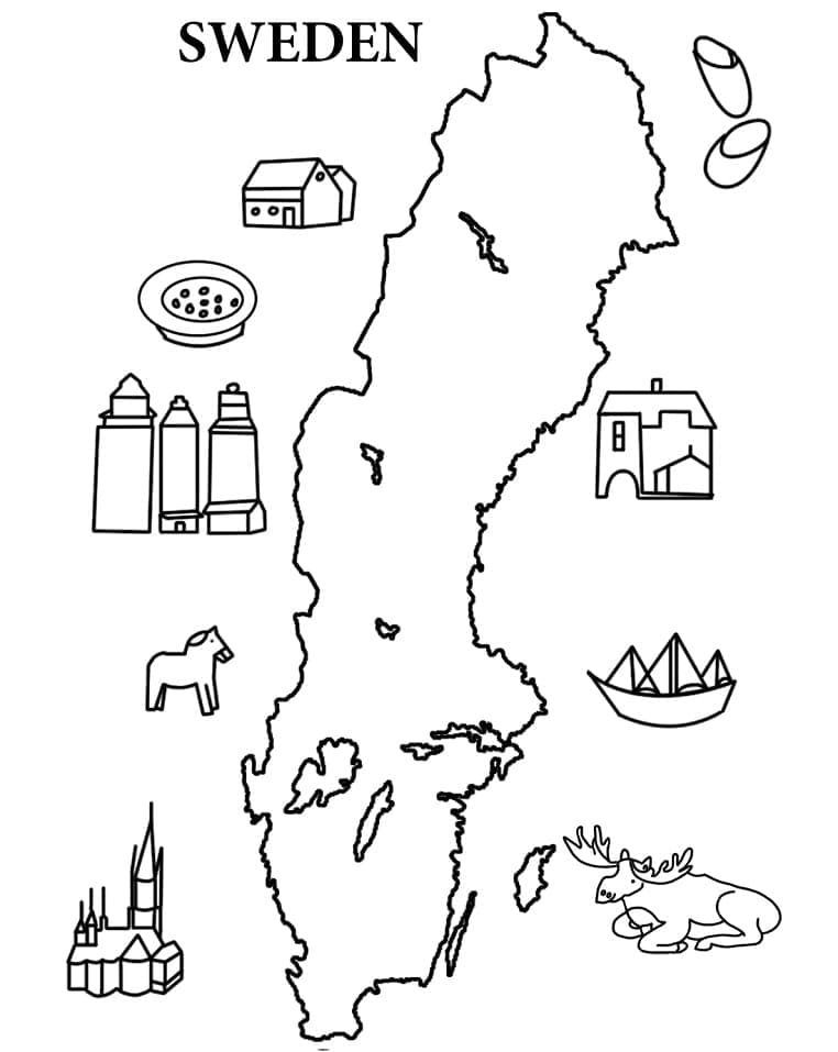 Sweden coloring pages