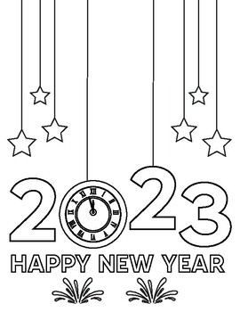 New year holiday coloring cards new year activity