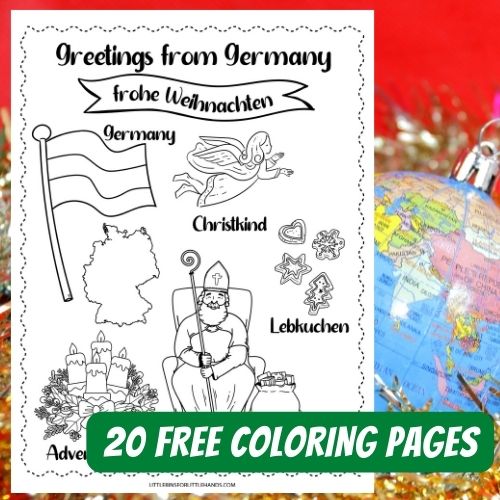 Free christmas around the world coloring pages