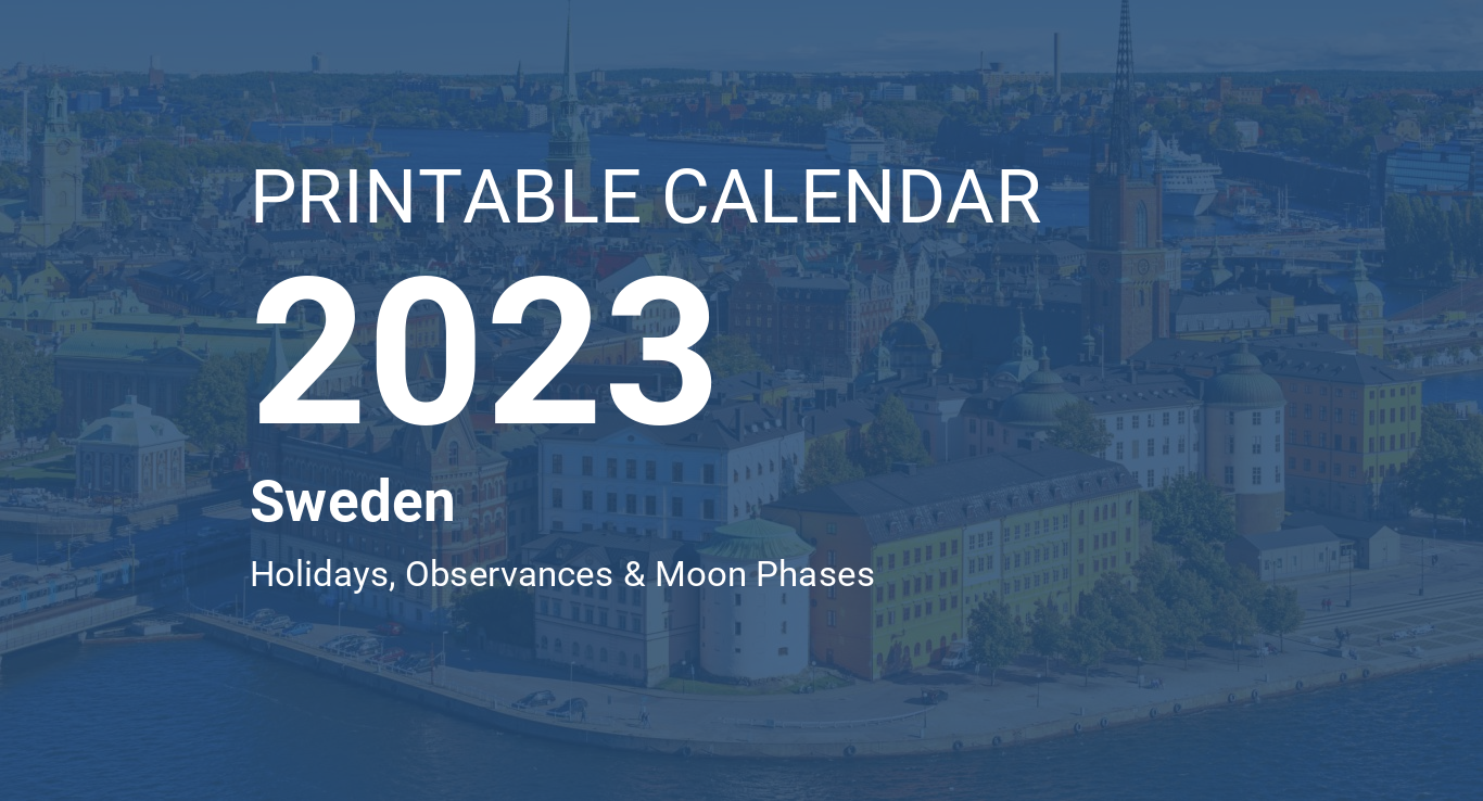 Printable calendar for sweden pdf
