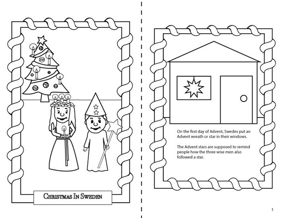 Christmas around the world sweden coloring book