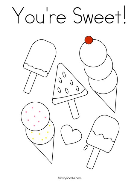 Youre sweet coloring page