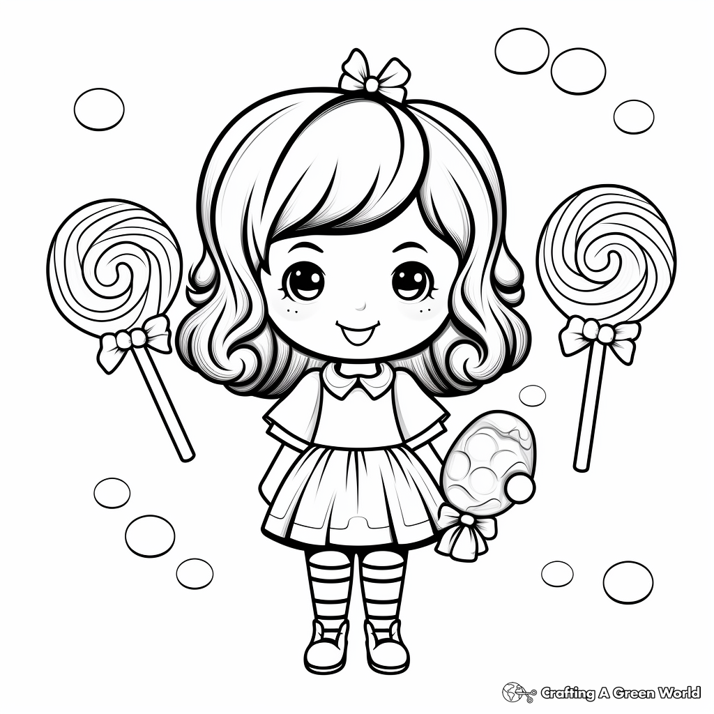 Candy coloring pages