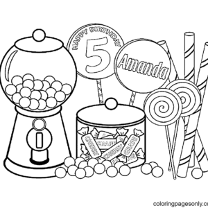 Candy coloring pages printable for free download