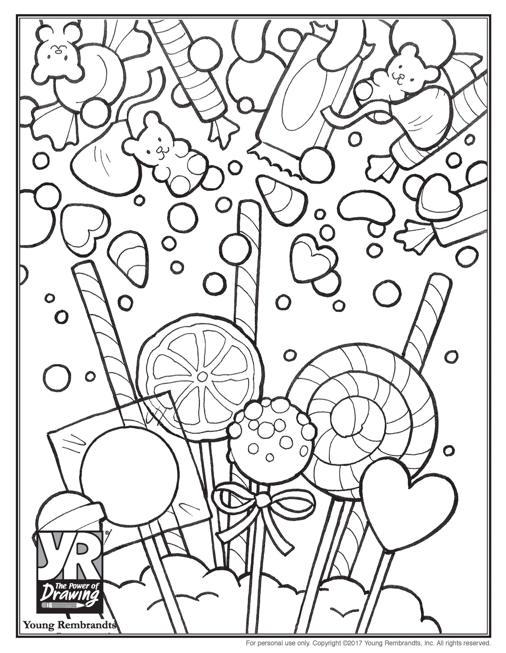 Candy coloring page