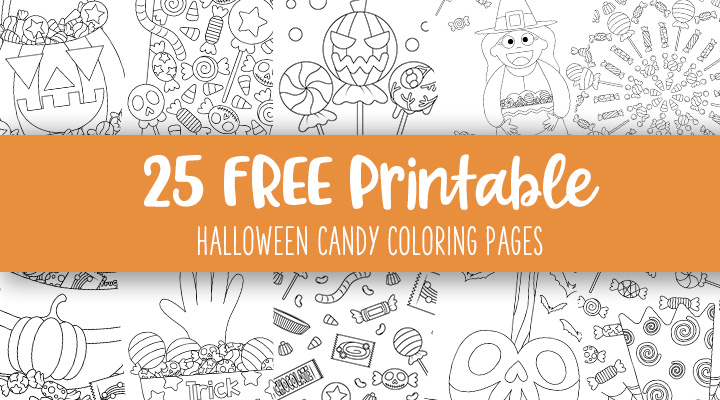 Halloween candy coloring pages