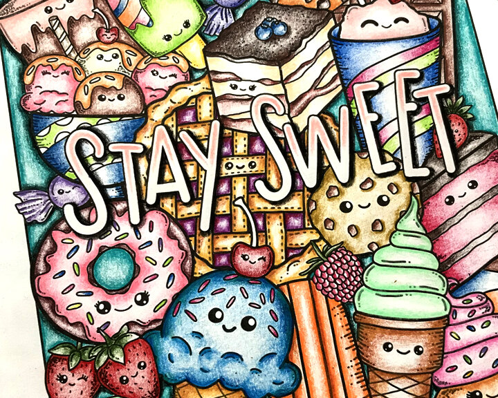 Stay sweet coloring page