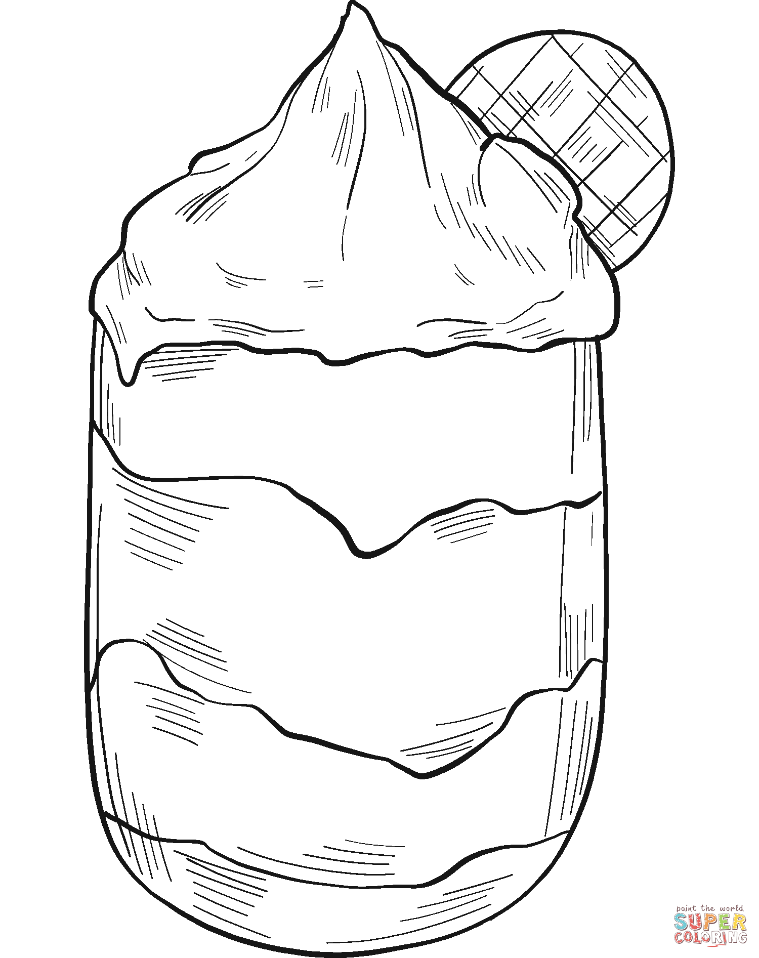 Dessert coloring page free printable coloring pages