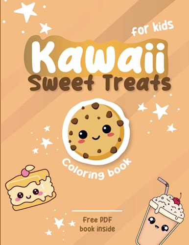 Kawaii sweet treats coloring book for kids cute coloring pages for toddlers with desserts cupcakes donuts candys and more by marius alexander