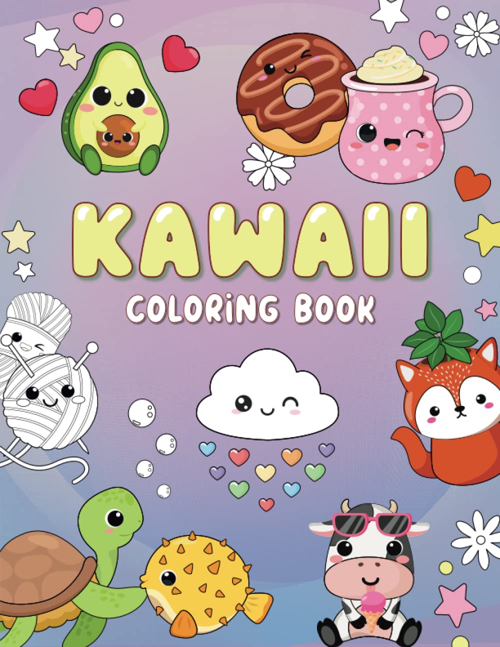 Buy kawaii coloring book cute and easy coloring pages with kawaii animals fast food sweet treats for kids and busy adults kawaii coloring books online at ireland